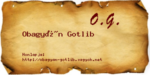 Obagyán Gotlib névjegykártya